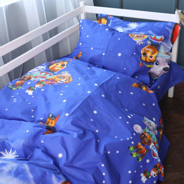 Фото - Комплект постельного белья детский MirSon 110x140 см 17-0794 Paw Patrol Winter blue Бязь (2200011428284)